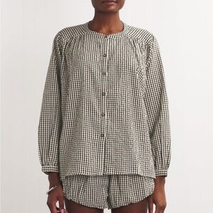POSSE cotton gingham Mira top Size Small